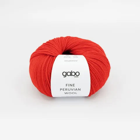 Włóczka GABO WOOL Fine Peruvian Wool 8701 - szkarłatna czerwień