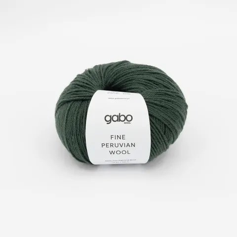 Włóczka GABO WOOL Fine Peruvian Wool 8172 - leśna zieleń