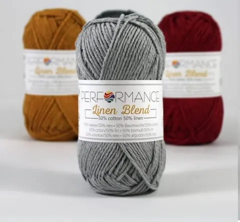 Włóczka PERFORMANCE Linen Blend 2004 - szary