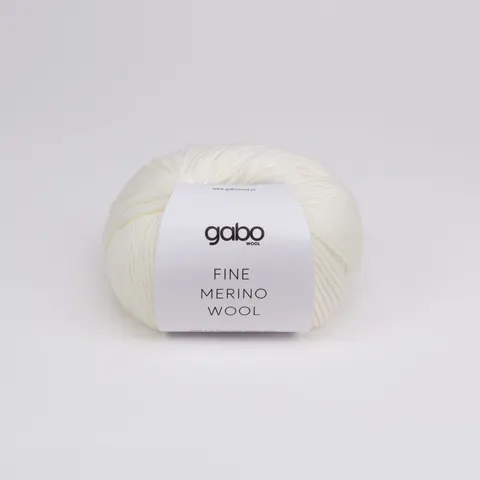 Włóczka GABO WOOL Fine Merino Wool 3099 - złamana biel