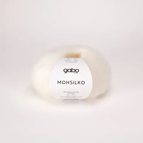 Włóczka GABO WOOL Mohsilko 100 - naturalna biel
