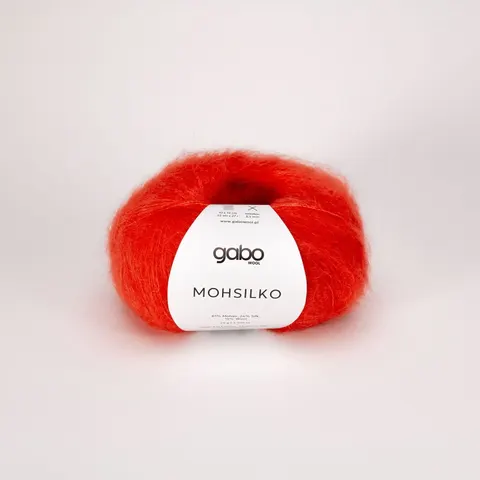Włóczka GABO WOOL Mohsilko 4301 - czerwona pomarańcza