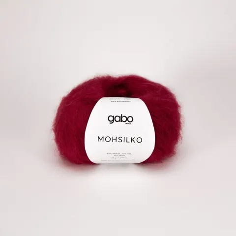 Włóczka GABO WOOL Mohsilko 4015 - wino