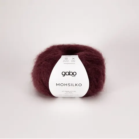 Włóczka GABO WOOL Mohsilko 4212 - burgund