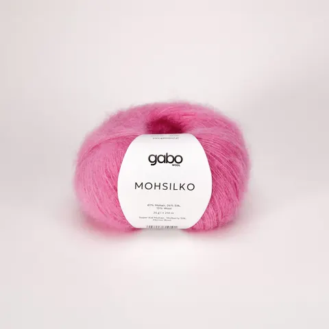Włóczka GABO WOOL Mohsilko 4561 - crazy róż