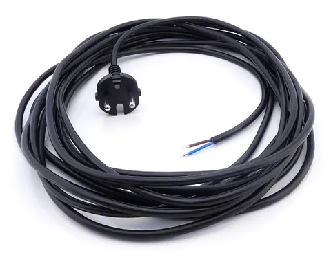 Przewód kabel z wtyczką prostą O M Y czarny 2x1 7,5m Rainbow D3/D4/D4G/SE