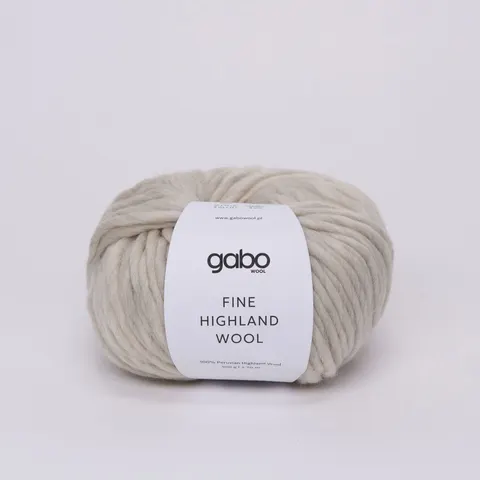 Włóczka GABO WOOL Fine Highland Wool 2126 - jasny szary melanż