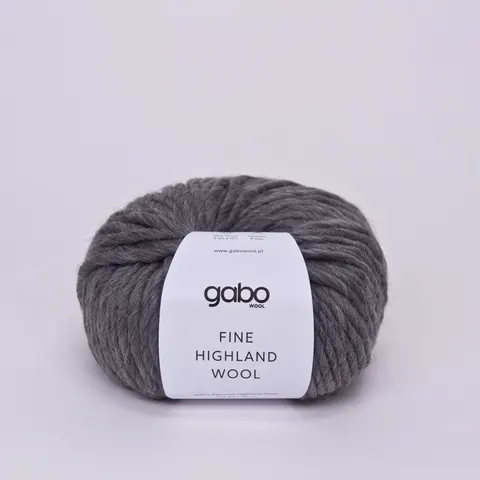 Włóczka GABO WOOL Fine Highland Wool 2143 -szary melanż