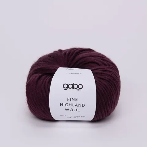 Włóczka GABO WOOL Fine Highland Wool 2910 - burgund