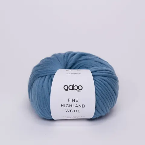 Włóczka GABO WOOL Fine Highland Wool 2869 - błękit