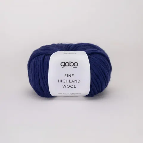 Włóczka GABO WOOL Fine Highland Wool 2432 - nocne niebo