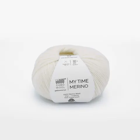 Włóczka GABO WOOL My Time Merino 100 - naturalna biel