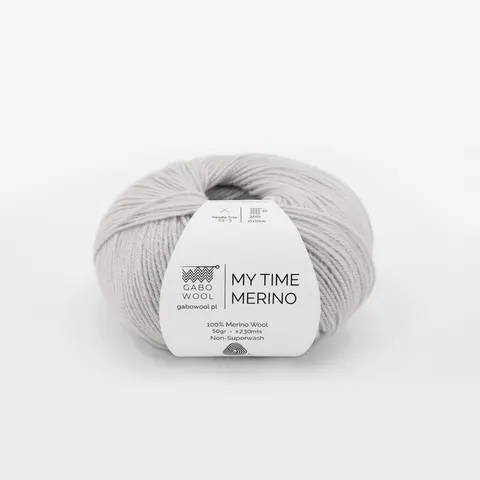 Włóczka GABO WOOL My Time Merino 9571 - popiel