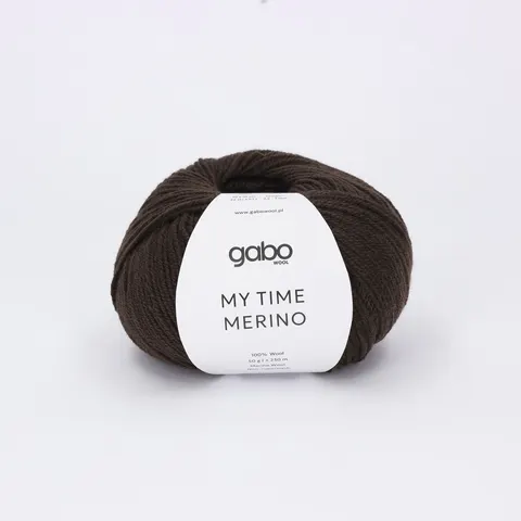 Włóczka GABO WOOL My Time Merino 9305 - gorzka czekolada