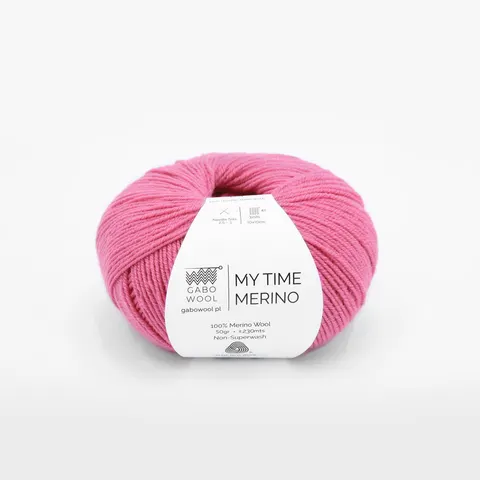 Włóczka GABO WOOL My Time Merino 9561 - crazy róż
