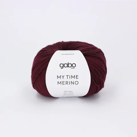 Włóczka GABO WOOL My Time Merino 9212 - burgund