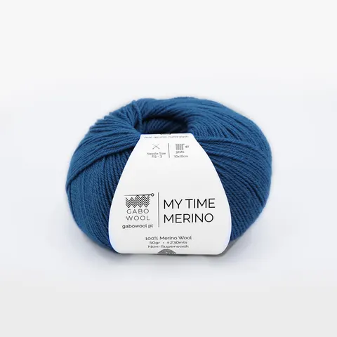 Włóczka GABO WOOL My Time Merino 9600 - kobalt