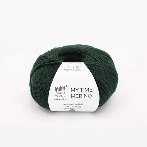 Włóczka GABO WOOL My Time Merino 958 - leśna zieleń