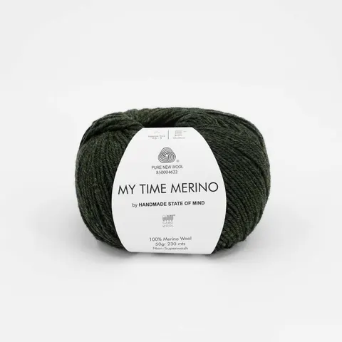 Włóczka GABO WOOL My Time Merino 9738 - zielony mech