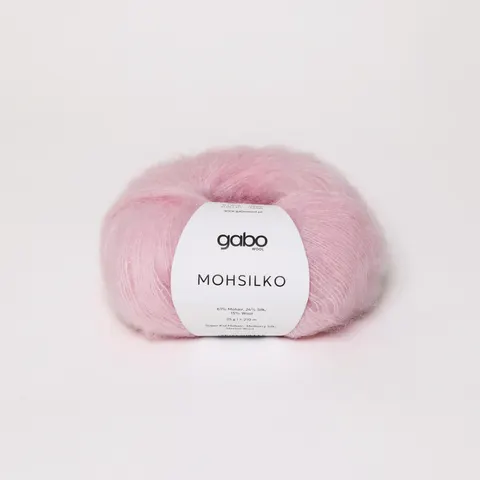 Włóczka GABO WOOL Mohsilko 4552 - koronkowy róż