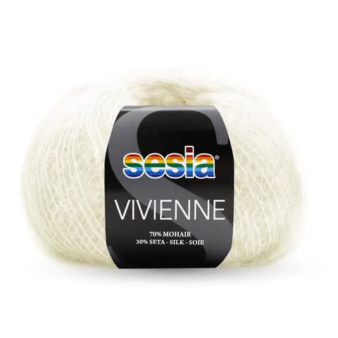 Włóczka SESIA Vivienne 0080 - ecru