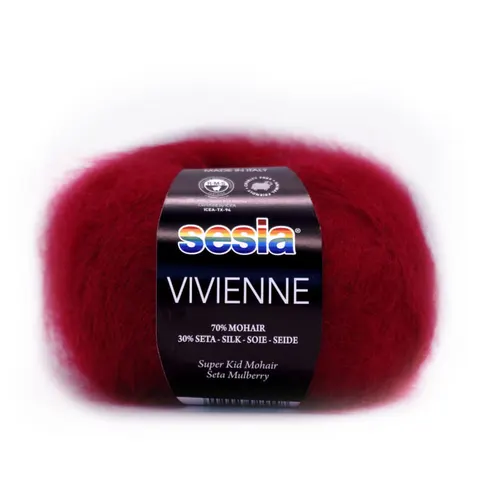Włóczka SESIA Vivienne 1503 - czerwone wino