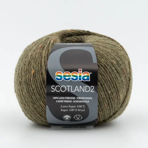 Włóczka SESIA Scotland 2 1153 - ciemna oliwka