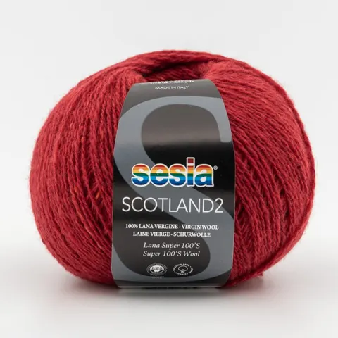 Włóczka SESIA Scotland 2 0163 - czerwony