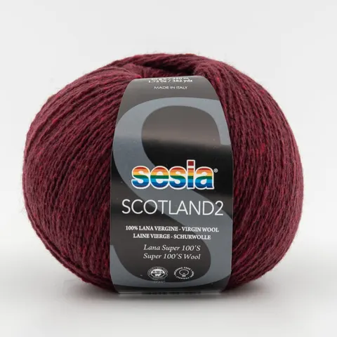 Włóczka SESIA Scotland 2 0451 - burgund