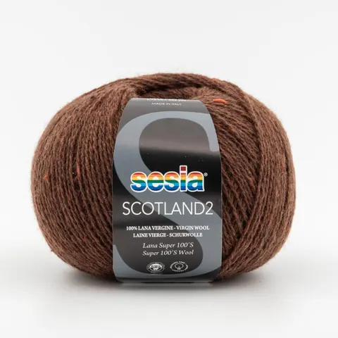 Włóczka SESIA Scotland 2 0014 - czekolada