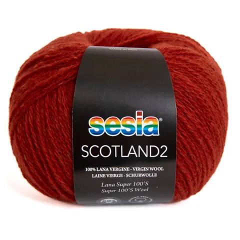 Włóczka SESIA Scotland 2 4929 - czerwone wino