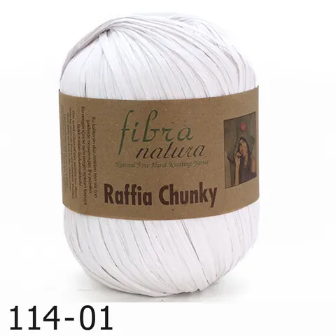 Przędza Fibra Natura Raffia Chunky 01 - biały