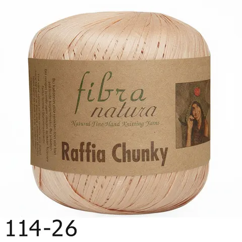 Przędza Fibra Natura Raffia Chunky 26 - kremowy