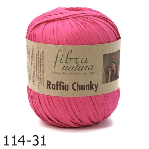 Przędza Fibra Natura Raffia Chunky 31 - intensywny róż