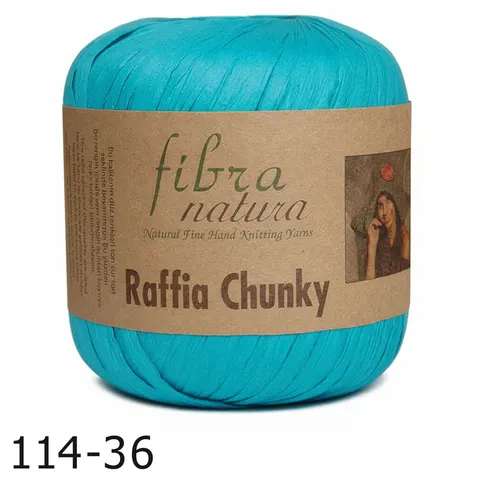 Przędza Fibra Natura Raffia Chunky 36 - niebieski