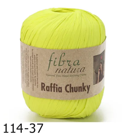 Przędza Fibra Natura Raffia Chunky 37 - neonowy