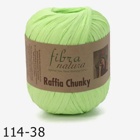 Przędza Fibra Natura Raffia Chunky 38 - limonkowy