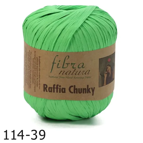 Przędza Fibra Natura Raffia Chunky 39 - papuzia zieleń