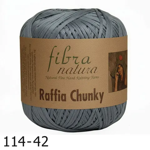 Przędza Fibra Natura Raffia Chunky 42 - grafitowy