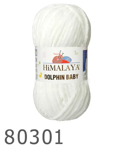 Włóczka HIMALAYA Dolphin Baby 01 - biały