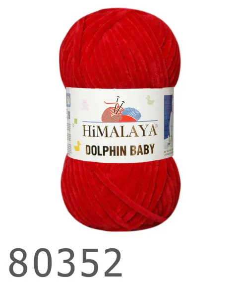 Włóczka HIMALAYA Dolphin Baby 52 - głęboka czerwień