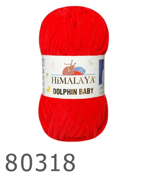 Włóczka HIMALAYA Dolphin Baby 18 - czerwony