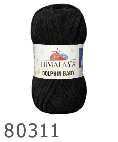 Włóczka HIMALAYA Dolphin Baby 11 - czarny