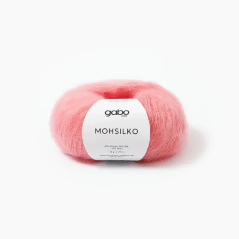 Włóczka GABO WOOL Mohsilko 4009 - koralowy sorbet