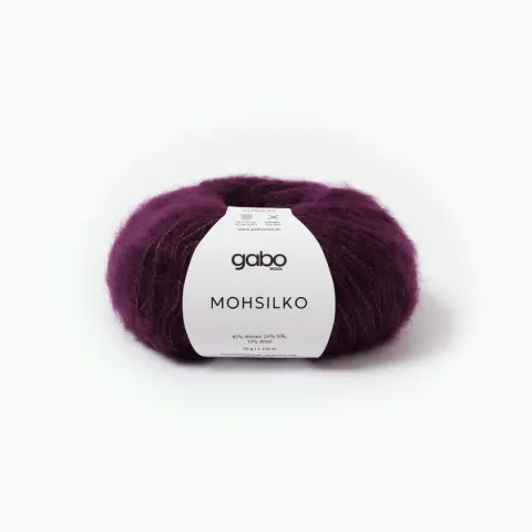 Włóczka GABO WOOL Mohsilko 4713 - bakłażan