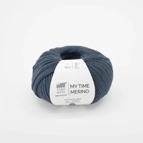 Włóczka GABO WOOL My Time Merino 9574 - szary denim