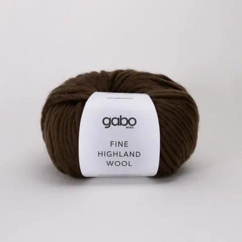 Włóczka GABO WOOL Fine Highland Wool 2351 - wenge
