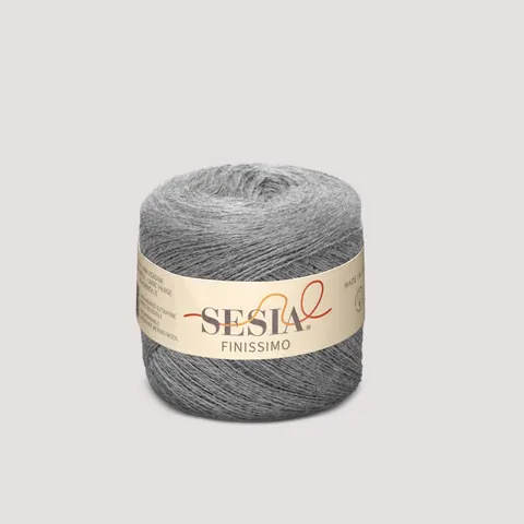 Włóczka SESIA Finissimo 0463 - jasny szary