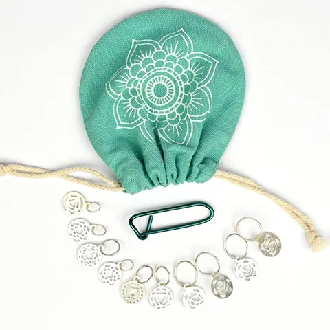 KnitPro Mindful - Posrebrzane markery Chakra