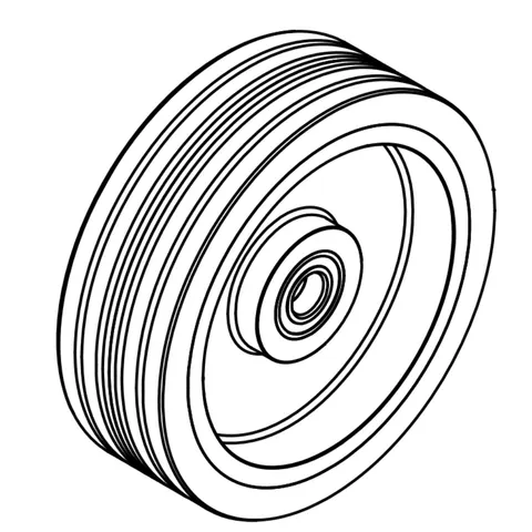 Koło tylne Ø254 mm Numatic 206939 do szorowarek bateryjnych TRG/TRL